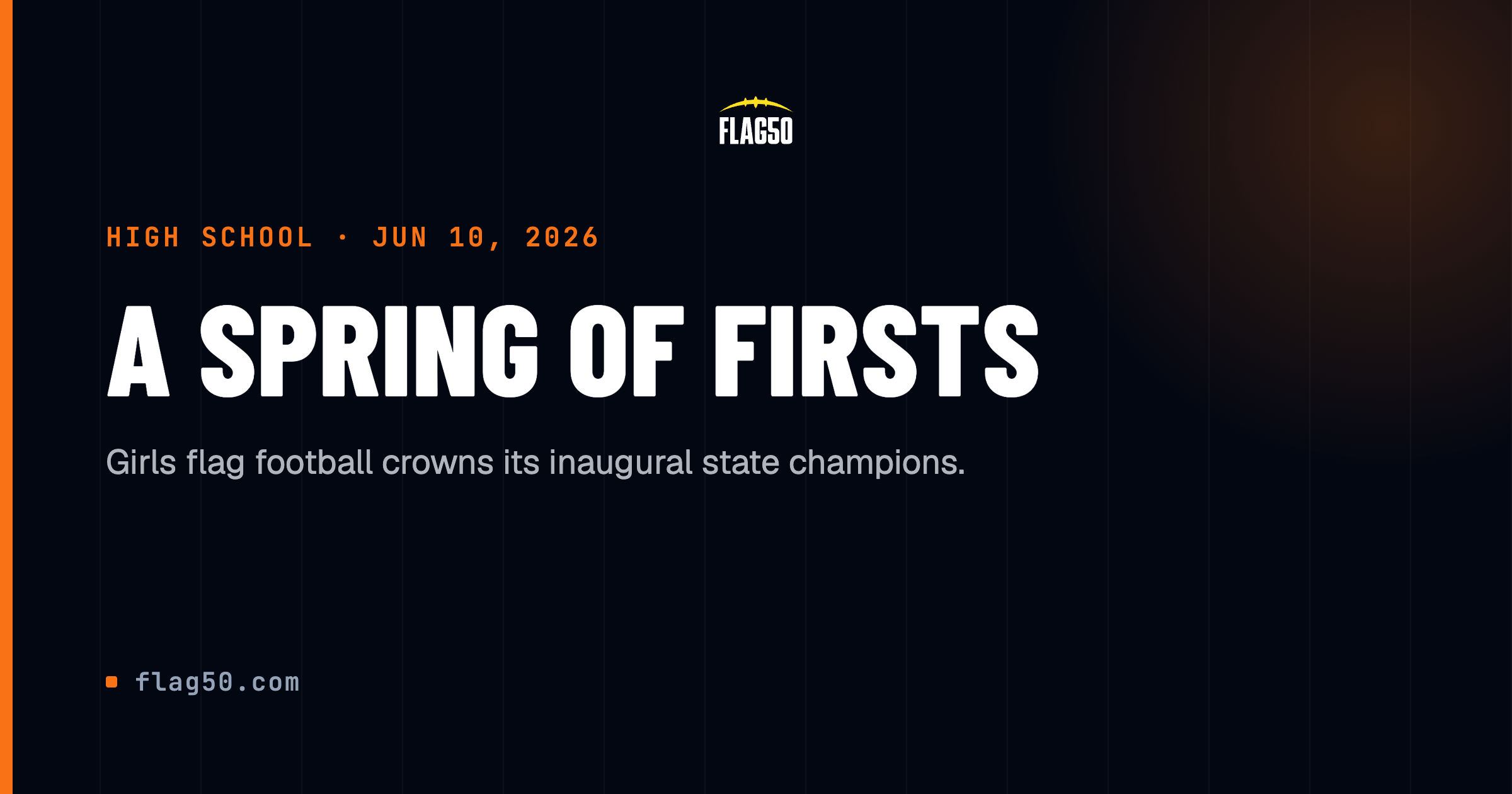 Girls flag football inaugural state champions 2026
