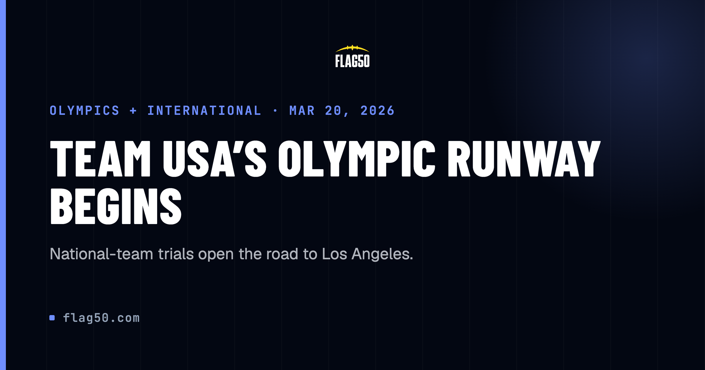 Team USA flag football national team trials 2026